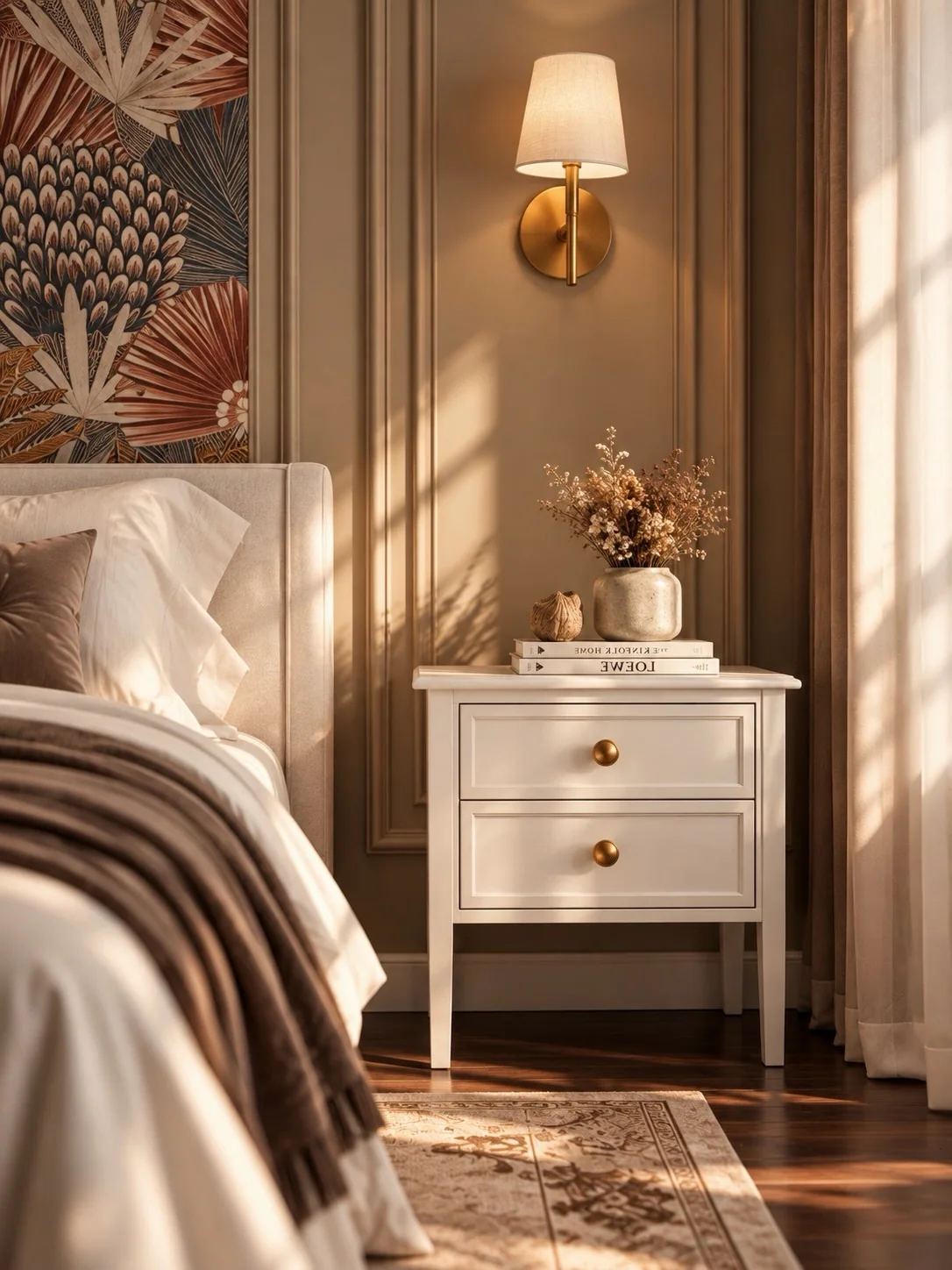The Botanical Suite — Bedside, morning light