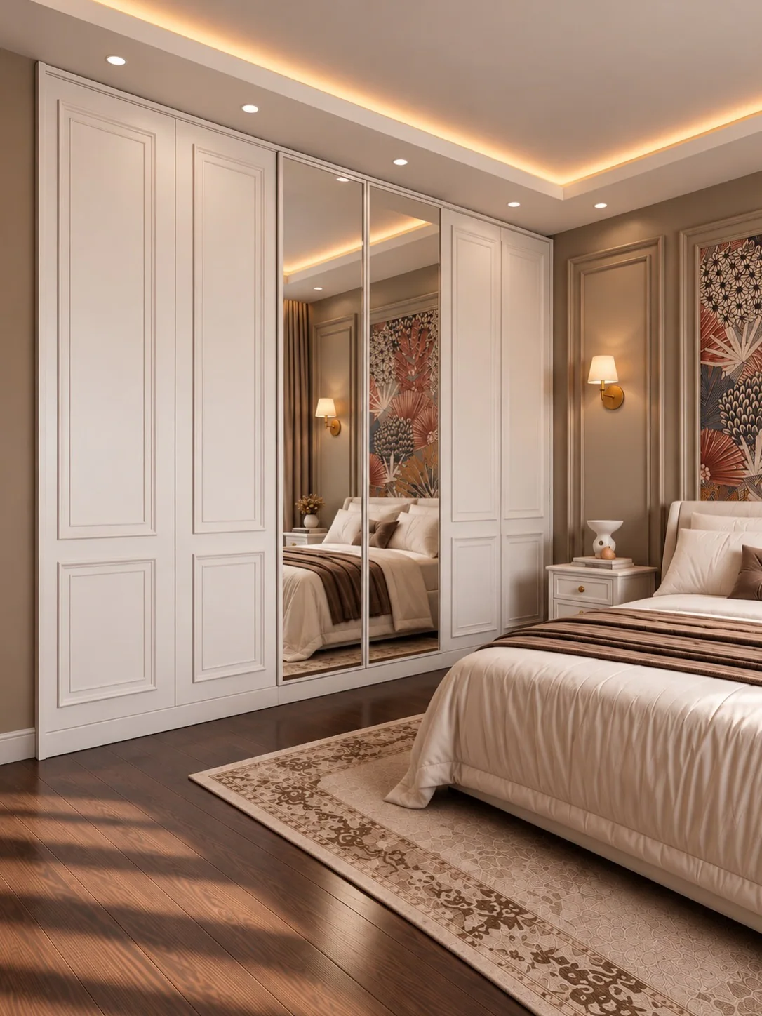 The Botanical Suite — Mirrored wardrobe wall