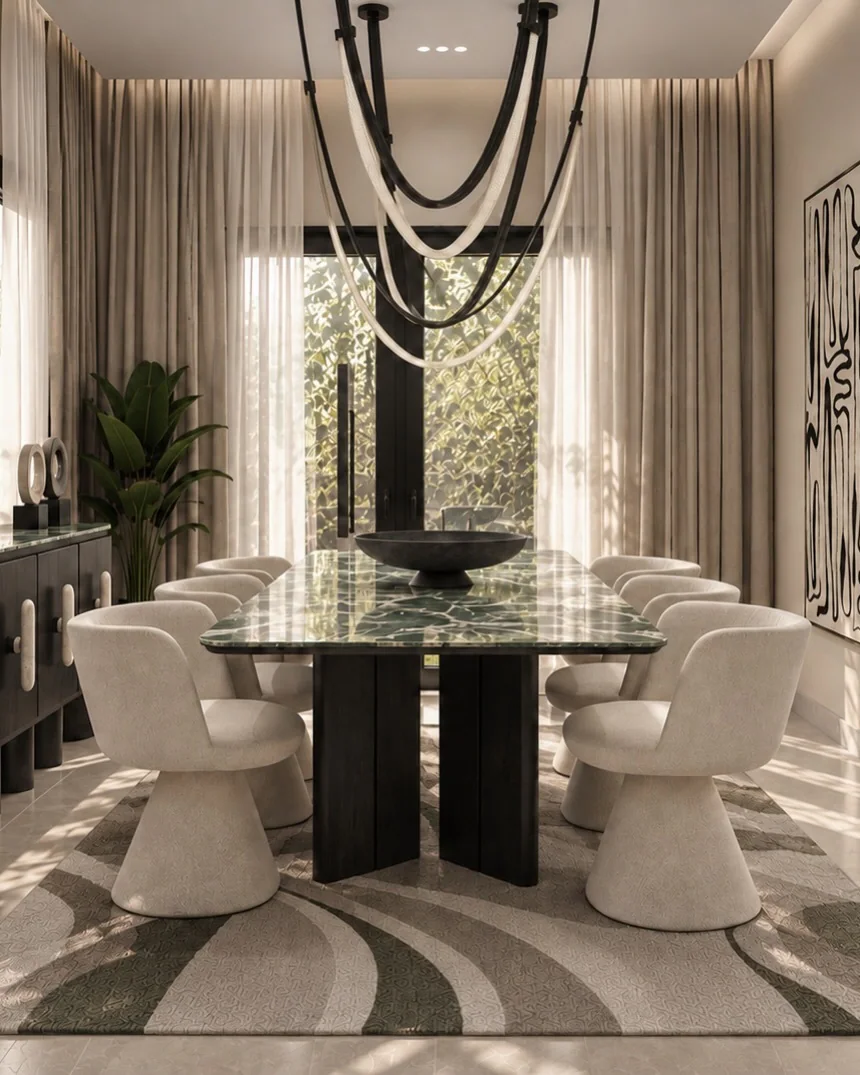 The Emerald Table — Dining room